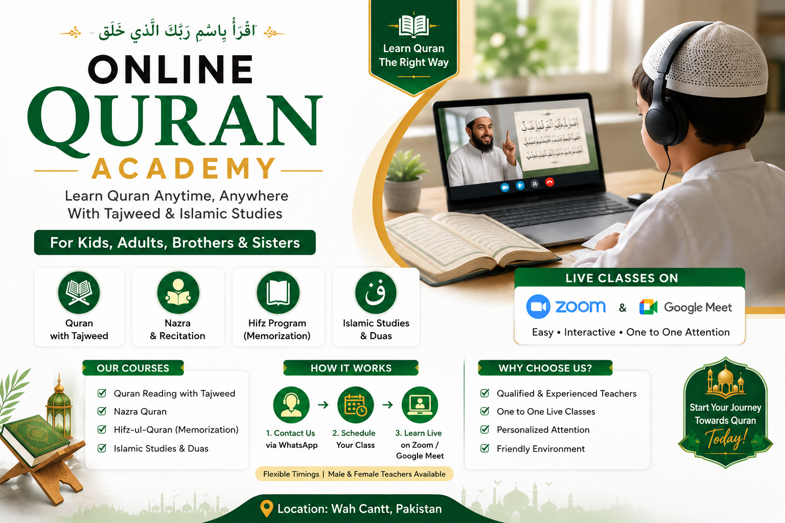 Online Quran Academy flyer